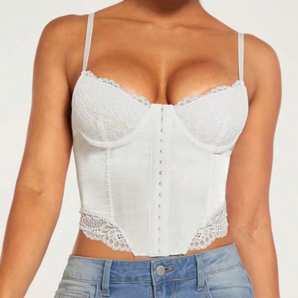 White corset top